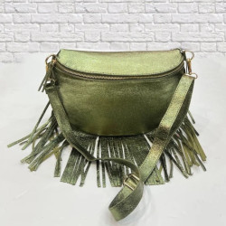 Sac Banane En Cuir (Grand Format) Avec Franges