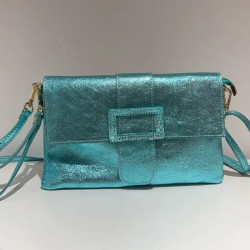 Sac/Pochette avec Rabat en Cuir Irisé