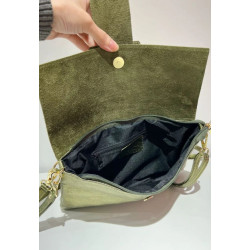 Sac/Pochette avec Rabat en Cuir Irisé