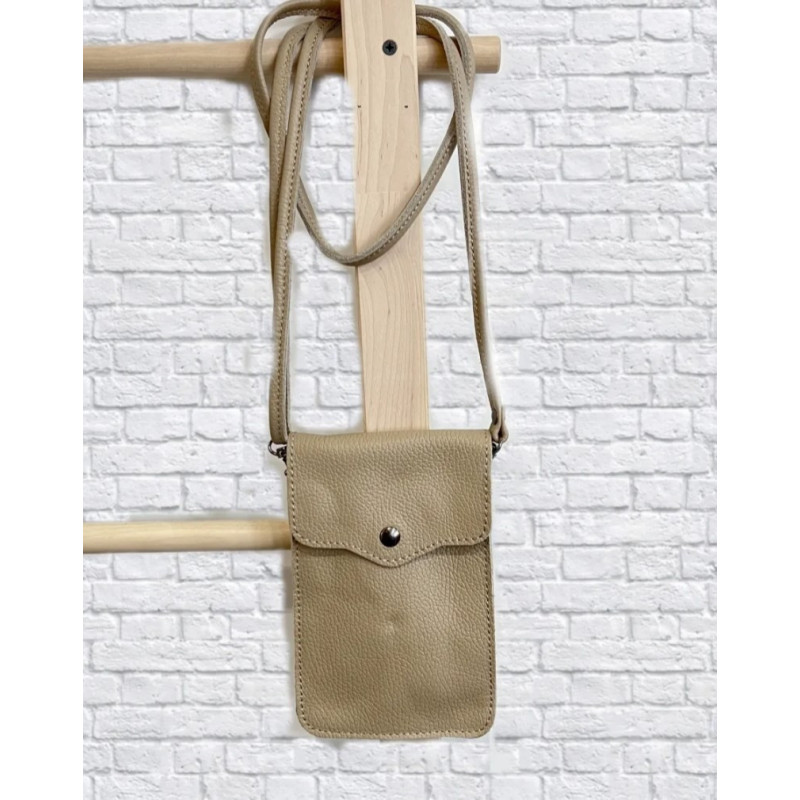 SAC PORTABLE EN CUIR GRAINÉ