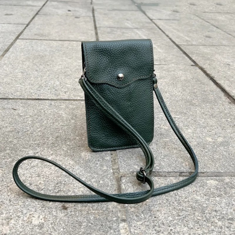 SAC PORTABLE EN CUIR GRAINÉ