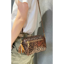 Sac Bandoulière Cuir Irisé "Motif Animal"