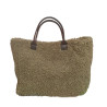 Sac Cabas en Cuir et Laine