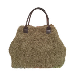 Sac Cabas en Cuir et Laine