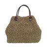 Sac Cabas en Cuir et Laine