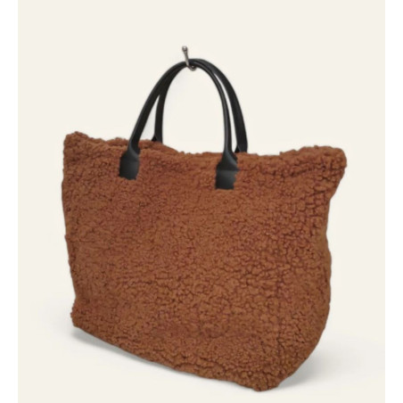 Sac Cabas en Cuir et Laine