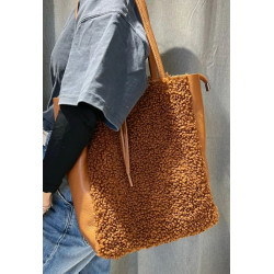 Sac Cabas Moumoute et Cuir