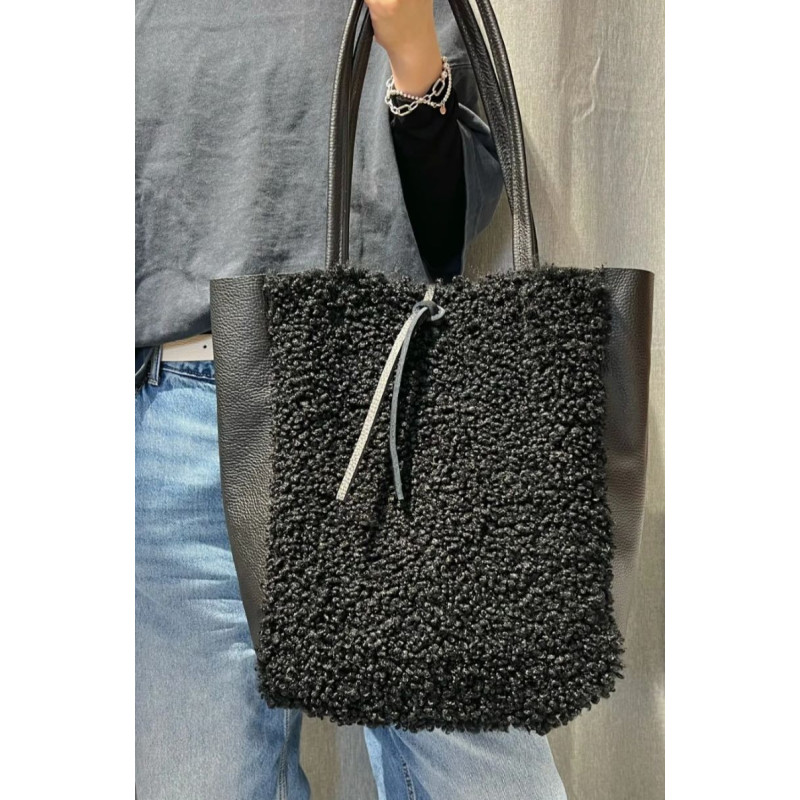 Sac Cabas Moumoute et Cuir