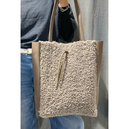 Sac Cabas Moumoute et Cuir