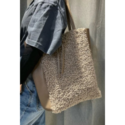 Sac Cabas Moumoute et Cuir