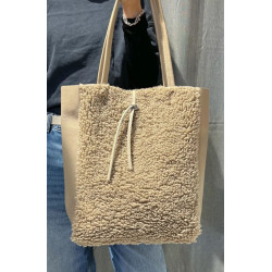 Sac Cabas Moumoute et Cuir