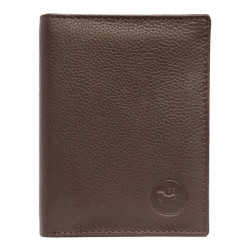 Portefeuille Junior Compact en Cuir Vachette Grainé