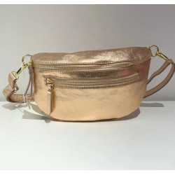 Sac Banane en Cuir Irisé "Double Fermeture"