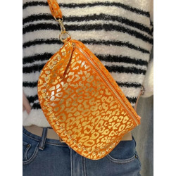 Sac Banane en Cuir Irisé "Motif Animal" Clouté