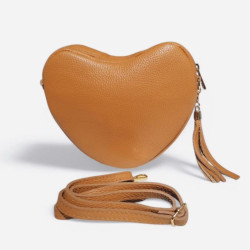 Sac Bandoulière "Coeur" en cuir Grainé