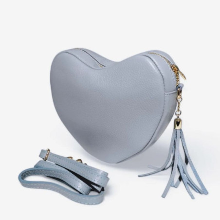 Sac Bandoulière "Coeur" en cuir Grainé