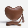 Sac Bandoulière "Coeur" en cuir Grainé